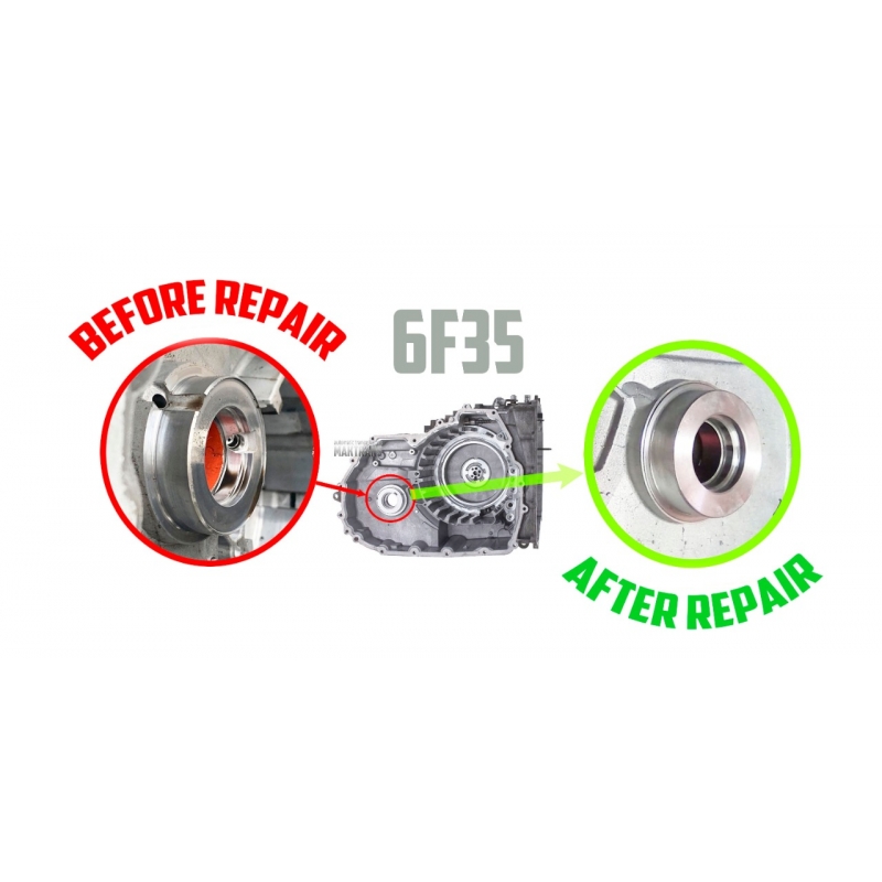 Устранение осевого люфта дифференциала в корпусе АКПП 6F35